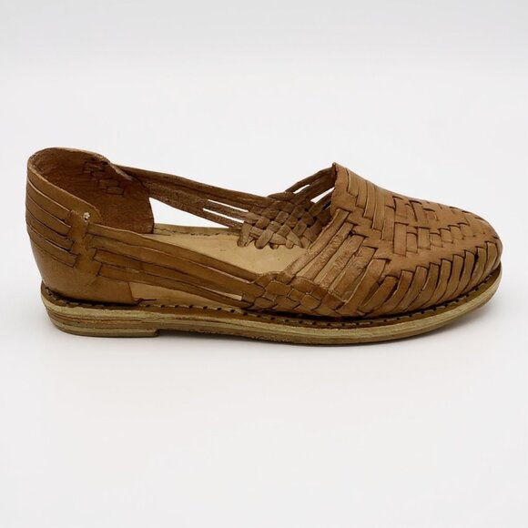 Handmade Cross Woven Huarache Sandal – Size 9 (Sand Color) - Picture 2 of 4